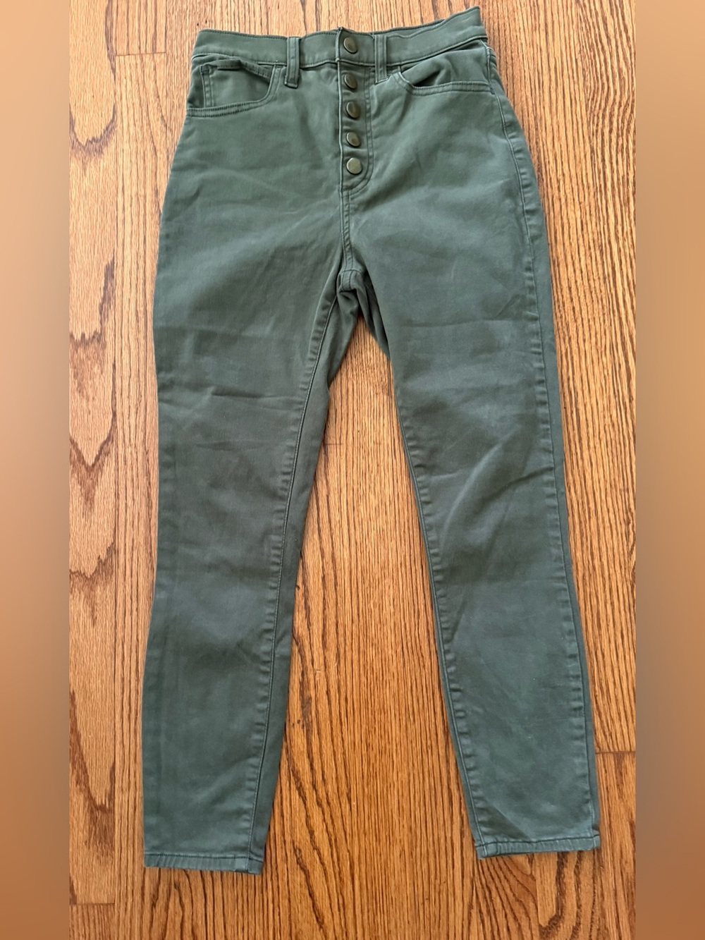 Abercrombie & Fitch Women's Green Ultra High Rise Super Skinny Ankle Pants - 24